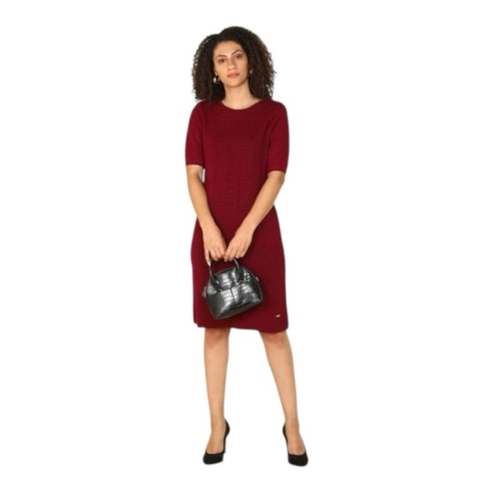 Sharagano Rich Burgundy Midi Dress
